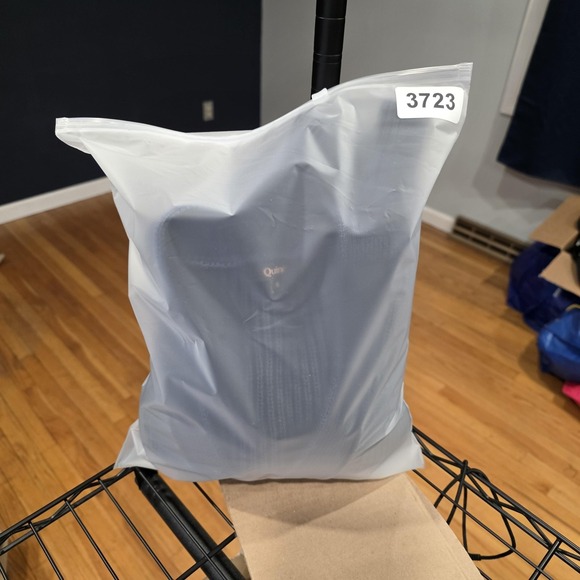 Quince Sweater Womens Small Navy 100% Organic Cotton Boxy Cropped Cardigan Knit - Picture 14 of 14